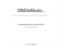 Tablet Screenshot of 13milemusic.com